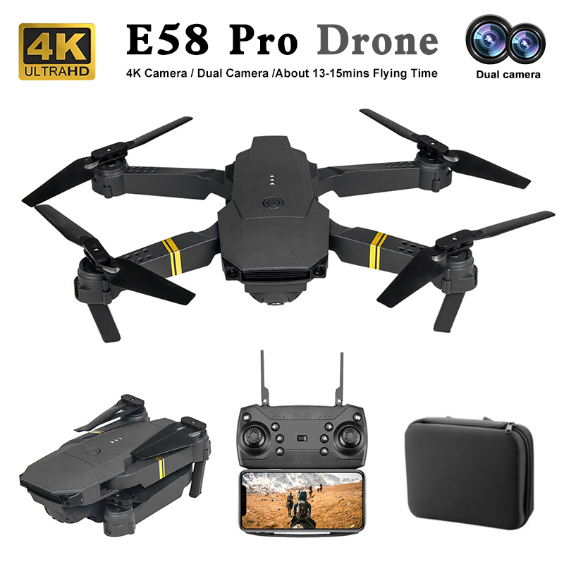 Eachine Drone E58 - E88ใหม่/E58ถ่ายภาพทางอากาศแบบมืออาชีพกล้องคู่4K โดรน HD อุปสรรคมุมกว้างของขวัญของเล่นโดรน RC